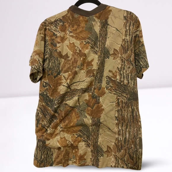 Vintage Camo Style T-shirt with Pocket - Picture 2 of 4